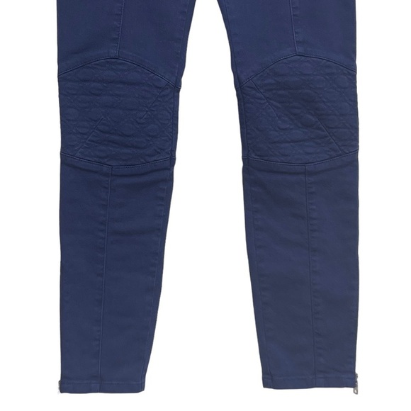 McQ ALEXANDER McQUEEN SKINNY LEG ZIPPER TRIM LOW RISE MOTO JEANS - Picture 7 of 14